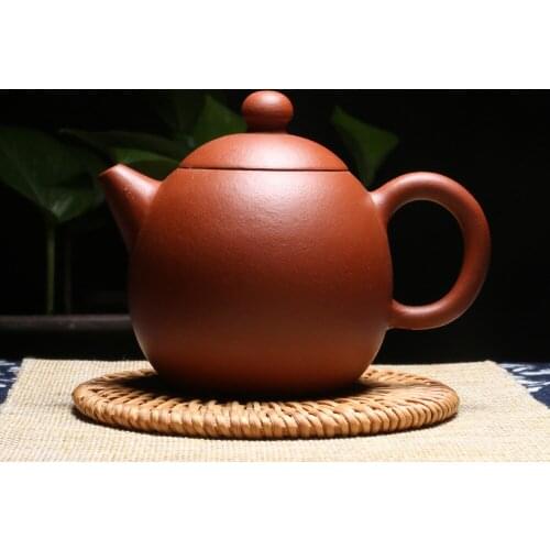 H-0024 Yixing teapot pot famous pure handmade ore clear cement egg Kung Fu tea teapot