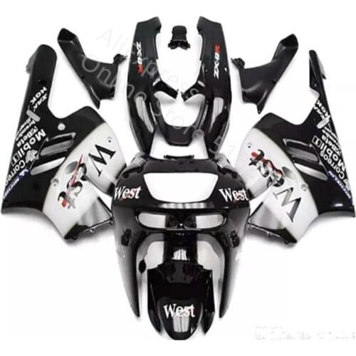 Black White WEST motorcycle fairing kits for KAWASAKI Ninja 1998 1999 ZX9R ABS plastic fairing kit 98 99 ZX 9R bodywork