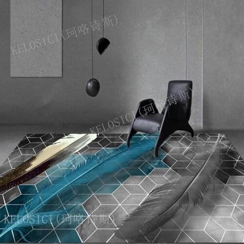 Living room bedroom carpet coffee table kitchen Floor Mat/Rug fashion simple Nordic feather 3D printed carpet Home large carpets