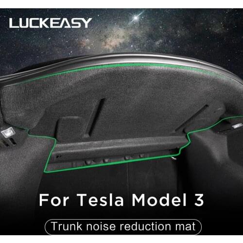 LUCKEASY shock absorption and Noise reduction for Tesla Model 3 2017-2021 Custom Fit Car Trunk noise reduction mat