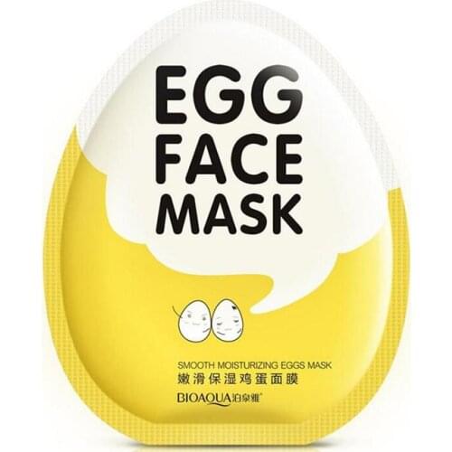Brand BIOAQUA Egg Facial Masks Tender Moisturizing Face Mask Oil Control Brighten Wrapped Mask Skin Care 30g