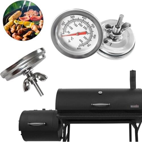 Stainless Steel BBQ Smoker Grill Temperature Gauge Barbecue Thermometer Cooking Food Probe Household Grill Oven Kitchen Supplies