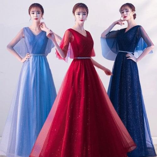 New sweat sequined long lady girl women princess banquet bridesmaid performance dance ball dress gown free ship