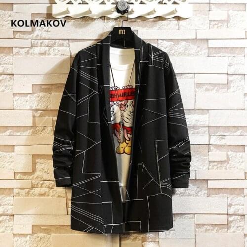 KOLMAKOV 2021 new arrival autumn coat men shriped jackets men,mens smart casual open stitch trench coat,size M-6XL,7XL FY039