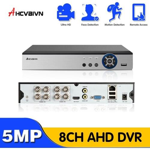 HCVAHDN 4 Channel 8 Channel CCTV DVR 5MP H.265 5MP 4MP Cloud Video Recorder For Surveillance Security CCTV IP AHD TVI Camera