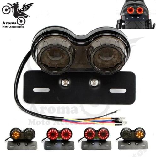 Professional Modified parts fighter jet model decal motorcycle brake light with metal support motorbike brake light bracket moto