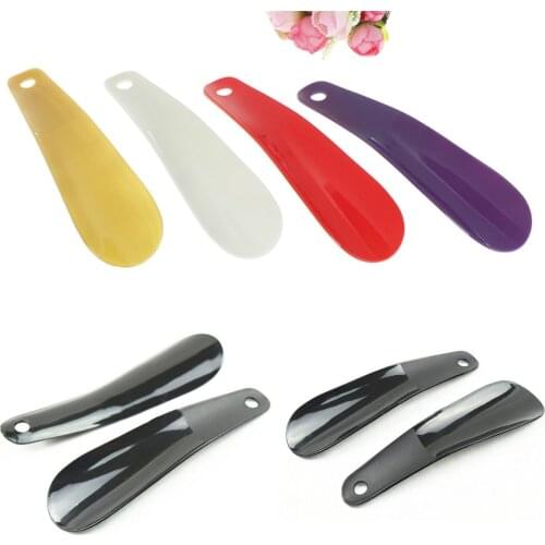 16cm Shoe Horns Professional Black Plastick Shoe Horn Spoon Shape Shoehorn Shoe Lifter Flexible Sturdy Slip 5Colors