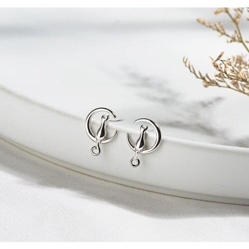 SHELA Sexy Cute Cat Stud Earrings Fashion Jewelry for Women Girls S925 SterlingSilver