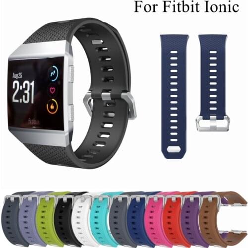Silicone Strap for Fitbit Ionic Smart Watch Band Sport Wristband Replacement Watch Strap For Fitbit ionic S L Size Men Women