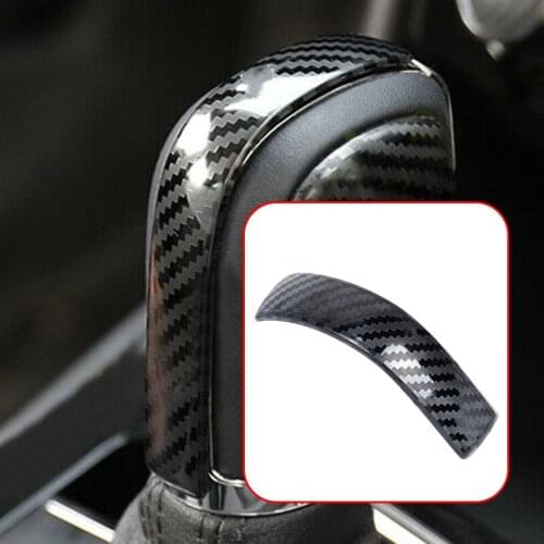 Carbon Fiber Style Car Gear Lever Shift Knob Central Cap Cover Trim Fit For VW Passat Beetle 2012 2013 2014 2015 2016 2017-2019
