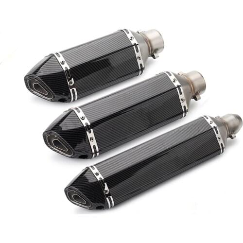 Universal Motorcycle Carbon Fiber Color Exhaust Pipe Muffler With DB Killer Escape For Z800 Z900 SV650 R6 R3 R 25 ZX6R ZX10 K7