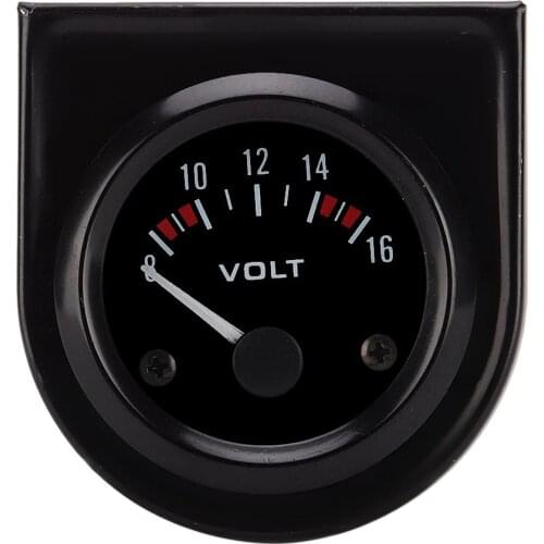 VODOOL 52mm Universal 8-16V Voltmeter Car Auto Volt Voltage Meter Gauge Measure With LED Light For Cars Truck RV Boat Motorcycle