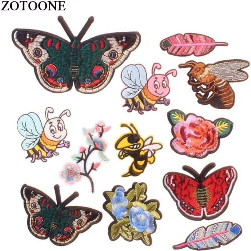 ZOTOONE Butterfly Embroidered Patches for Clothing Decals Stickers Shirt DIY Accessories Jeans Dress Badge Patches for Clothes E