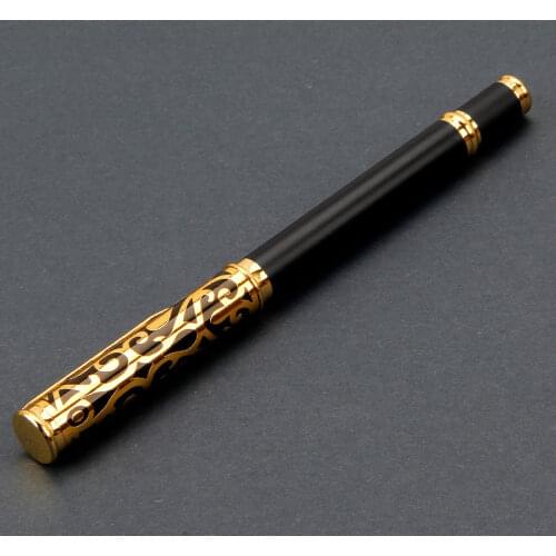 High Quality Luxury Metal Gel Pen Sculpture Pattern Roller Pen Office School Stationary Pen 1.0mm Customized Logo Gift