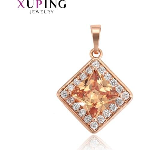 Xuping Jewelry Fashion Elegant Rose Gold Color Necklace Pendants for Women Party Gifts 31235