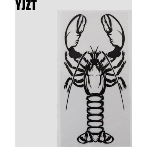 YJZT 10CM×20.3CM Fashion Personality Lobster Car Stickers Vinyl Motorcycle Racing Bumper Decal 13D-0885