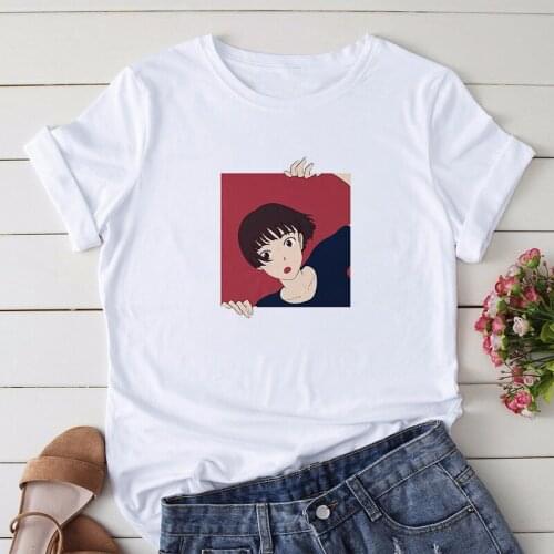 Women T-shirts Kawaii Girl Printing Summer Graphics Harajuku Lady Womens Stylish Top Shirt Girl Tee Short sleeve T-Shirt Female