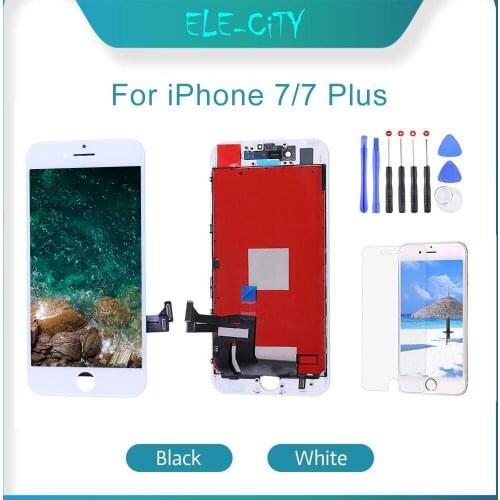 Grade AAA For iPhone 7 7 Plus LCD Touch Screen Display Digitizer Assembly Replacement Parts White&Black With Tools