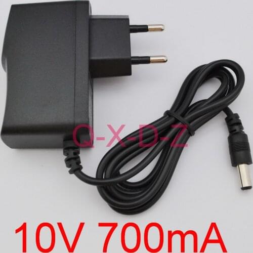 1PCS 10V 700mA AC 100V-240V Converter Switching power adapter DC 10V 700mA 0.7A Supply EU Plug DC 5.5mm x 2.1mm-2.5mm
