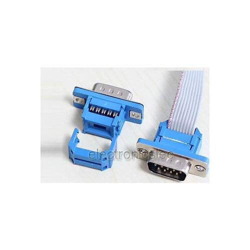 10pcs 9 Pin D-SUB DB9 Male IDC Flat cable Connector