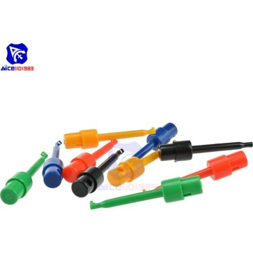 Diymore 10PCS/Lot Single Hook Clip Test Probe for Electronic Testing