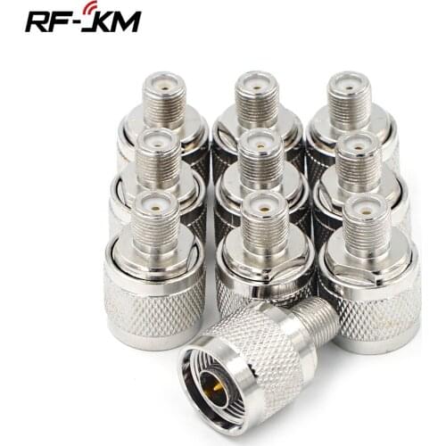 10pcs N Male Plug to F Female Jack RF Coaxial Adapter Connector