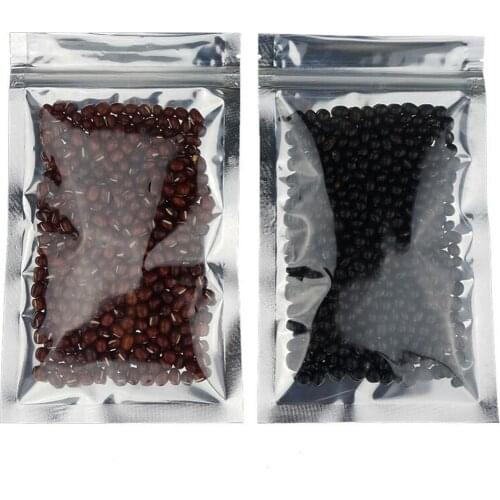 100 Pcs Matte Reusable Mylar Bag Aluminum Foil Food Storage Pouches for Coffee Tea Beans Nuts 18x26cm