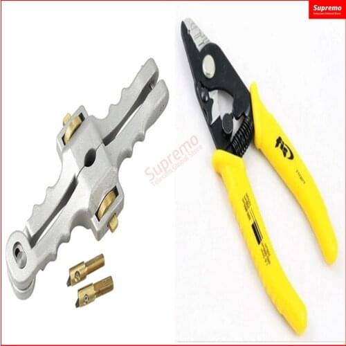 2 in 1 Optic Fiber Stripper /Longitudinal Opening Knife /Sheath Cable Slitter SI-01 FIS Fiber stripping pliers F11301T 3 mouths