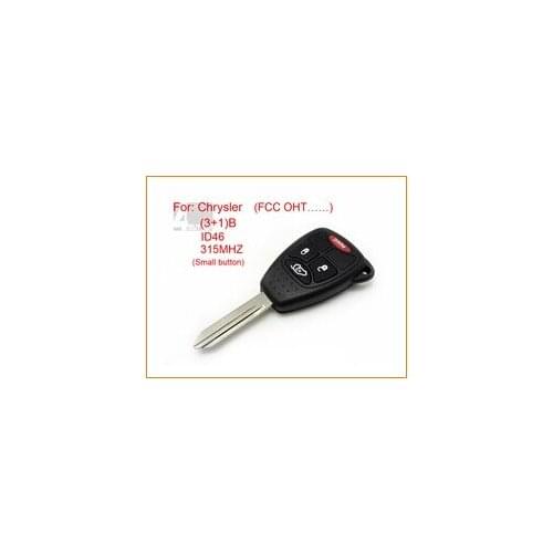 3+1 Button Remote Key For Chrysler With ID46 Chip 315 Mhz FCC OHT 5PCS/lot