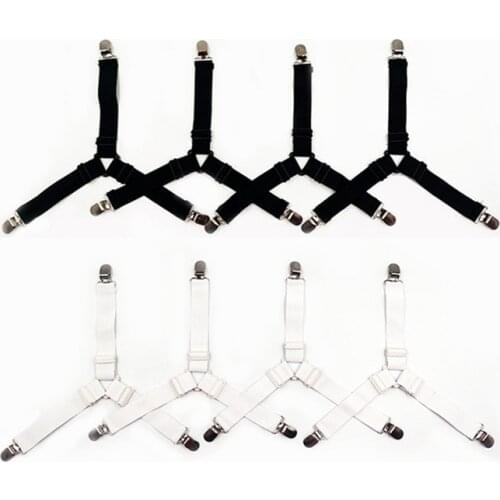 4Pcs/set Elastic Bed Sheet Grippers Clip Mattress Cover Blankets Mixed Clothes Holder Fasteners Slip-Resistant Belt Clips Gadget