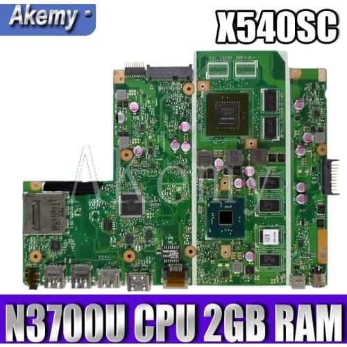 Akemy X540SC For Asus X540SC D540S X540S X540 Laotop Mainboard X540SC Motherboard W/ N3700U CPU 2GB RAM