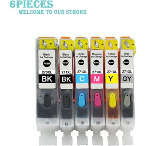 LuoCai PGI-270 CLI-271 Refillable Compatible Ink Cartridges For Canon MG6821/MG6822/MG7720/TS9020/TS8020 PGI CLI 270 271 printer