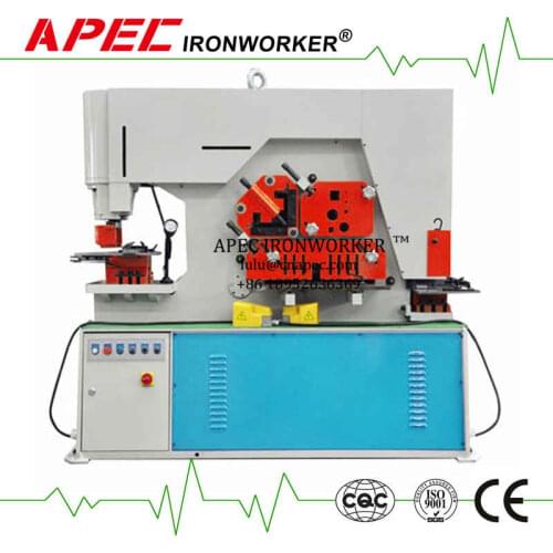 APEC Brand Sheet Metal Hydraulic Ironworker Machine AIW-90 multiple Processing