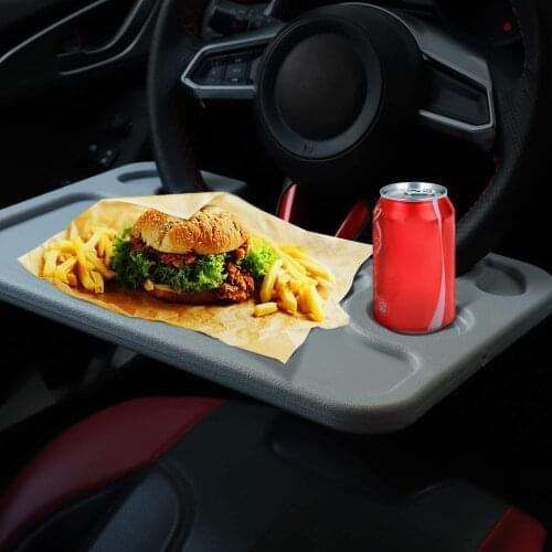 Auto Steering Wheel Desk Kitchen Fruit Food Plates Nut Fruit Cake Tray Computer Stand For Car Dishes Creative Snack Dining Plate