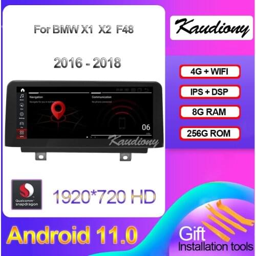 Kaudiony 10.25" Android 11 For BMW X1 X2 F48 Auto Radio Automotivo GPS Navigation Car DVD Multimedia Player 4G Stereo 2016-2018