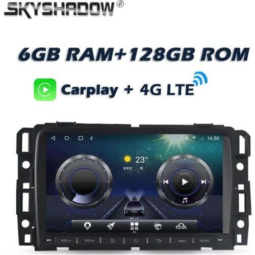 Carplay DSP Android 10.0 6GB+128GB IPS Car DVD Player GPS WIFI Bluetooth 5.0 RDS Radio For GMC Yukon Tahoe 2007--2012 2013-2016