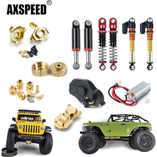 AXSPEED Metal Shock Absorber Axle Chassis Armor Motor CVD Link Bumper Mount for Axial SCX24 90081 1/24 RC Car Truck Accessories