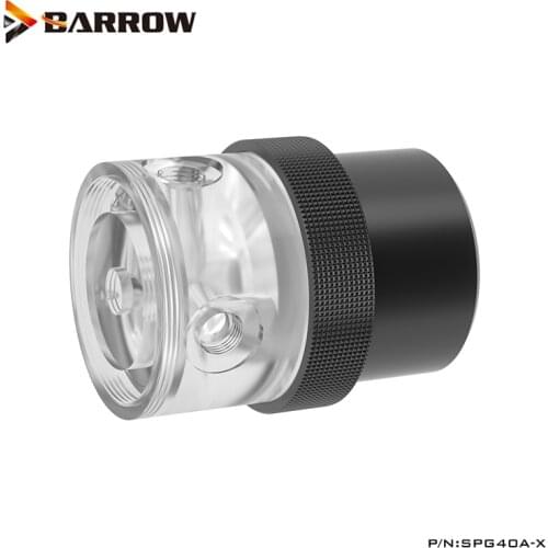 Barrow 18W PWM D5 Pump For Computer Case Liquid Loop Cooling Build, Maximum Flow 1260L/H,Silver,Black,White, SPG40A-X