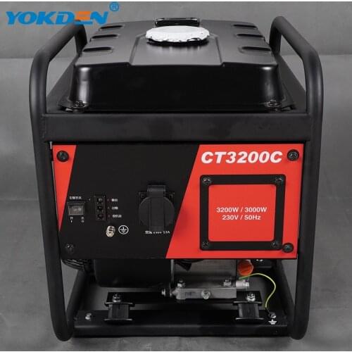 230v AC Gasoline Generator 3200w 3.2kw Manual 148F Petrol Engine