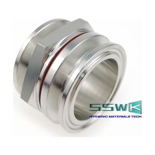 1.5" Tri Clamp Weldless Bulkhead - Double Sided 304 Stainless Steel Homebrew Kettle Bulkhead