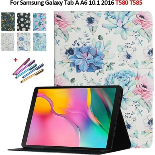 Tablet Case For Samsung Galaxy Tab A A6 10.1 2016 SM-T580 T585 Case fashion pattern cover Funda For samsung tab a a6 10 1 case
