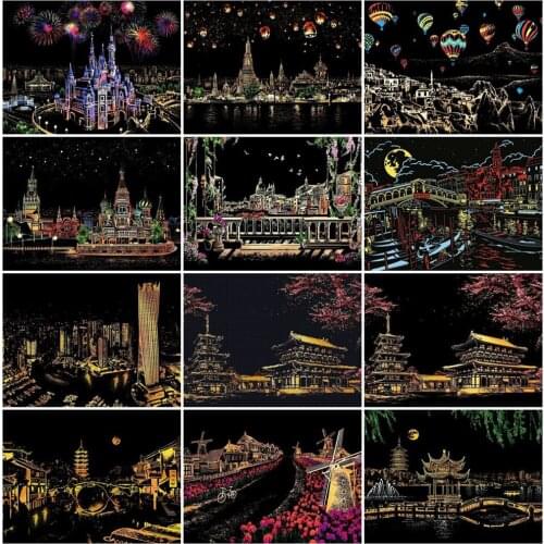 EverShine 5D DIY Diamond Painting Building Bead Embroidery Diamond Mosaic Landscape Picture Rhinestones Wall Art Full Square