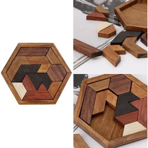 3D Chinese Wooden Puzzle Game Chexagon Model Brain Teaser Jigsaw Building Blocks GXMB