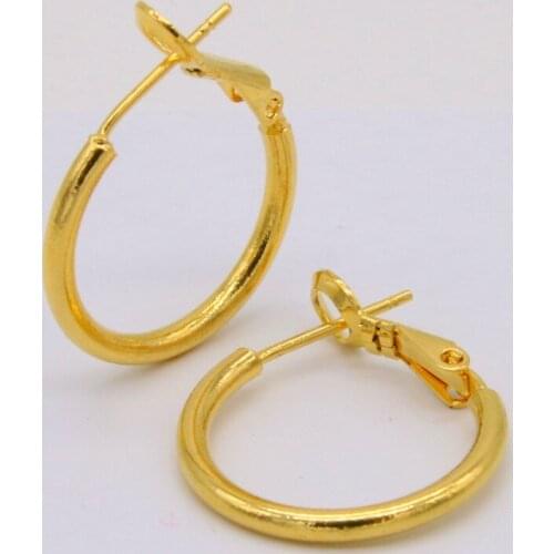 Classic Yellow Gold Filled Womens Small Hoop Earrings 20mm*20mm