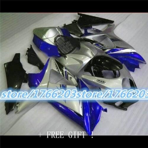 Fit ABS Injection fairing kit for SUZUKI GSXR1000 body kits GSXR 1000 2007-2008 GSXR1000 07-08 silver blue black Fairing Body