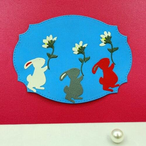 Rabbit Die Cutting And Cutting Dies For Cards Frame Slimline Dies Scrapbooking Mold Craft Stencil and Card Metal