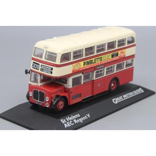 AT LAS 1:76 1929-1969 AEC Regent V bus alloy model Car Diecast Metal Toys Birthday Gift For Kids Boy