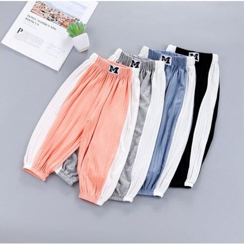 Boutique Design Brand Summer Kids Anti-mosquito Pants Fashion Casual Girl Harem Pants Sports Boys Trousers Teen Sweatpants