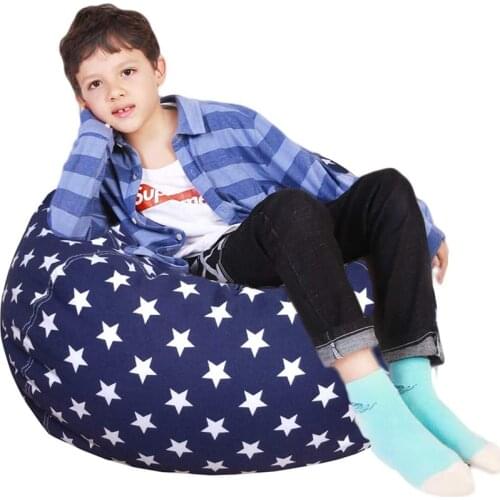 Babys Stuffed Animal Storage Bean Bag Chair Cover for Kids Storage Beanbag Comfortable Toddler Nest Puff Washable Sofa Chair