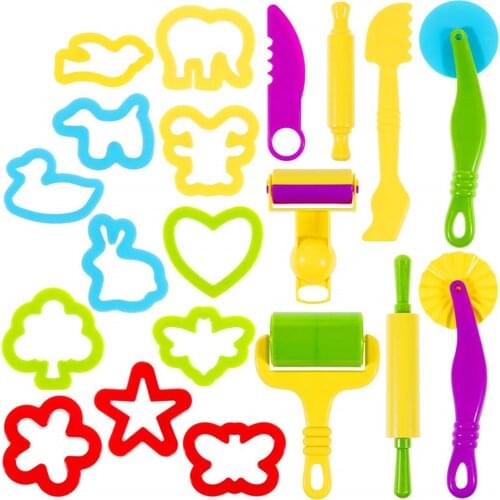 Kids DIY Dough Tool Kit Play Dough Cutting Tools And Shaping Tools Play Dough Molds Children Playing Plasticine Tool Model Set